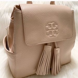 Tory Burch Thea Mini Backpack Tan Leather Bag